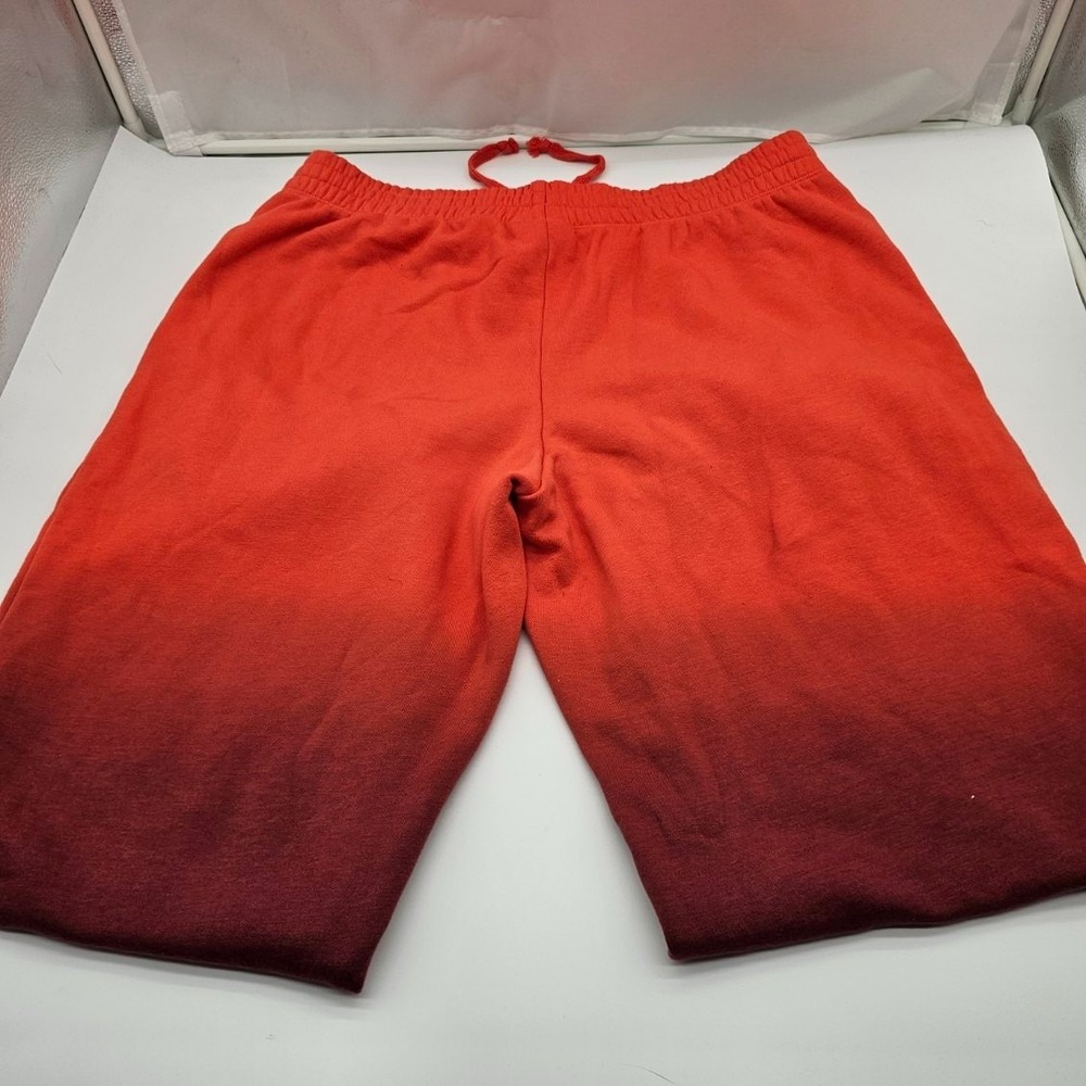 Champion Mens Sweatpants Fleece Shirt XLarge Orange Burgundy Ombre Joggers Set - Picture 5 of 12